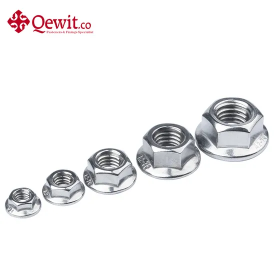 DIN 6926 Fastener Stainless Steel Carbon Steel Hexagon Nylon Insert Nut with Flange/Hexagon/Nylon Insert Nut for Automotive/Machinery/Construction